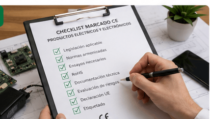 Checklist para preparar el Marcado CE de productos eléctricos y electrónicos